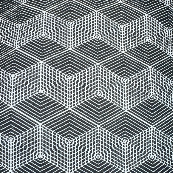 Lularoe large black‎ & white Cassie pencil skirt. 3ad cube pattern. NWT - Picture 3 of 6